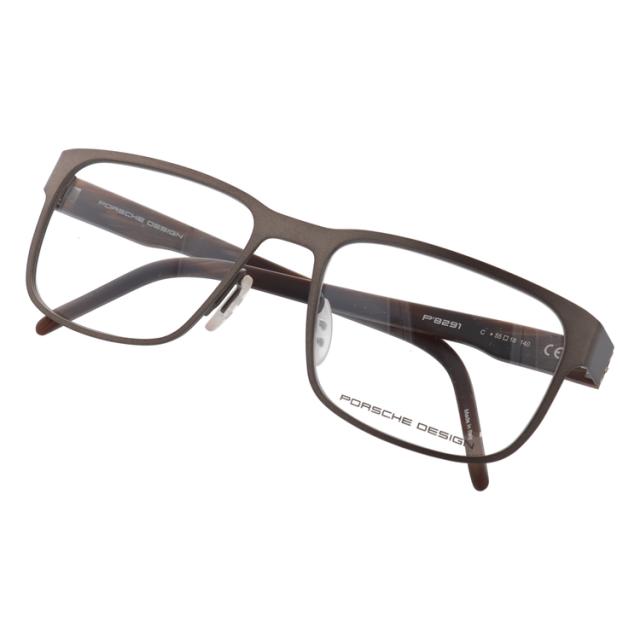 【国内正規品】ポルシェデザイン メガネフレーム PORSCHE DESIGN P8291-C 55 スクエア型 伊達 眼鏡 ユニセックス メンズ レディース ファッションメガネ ギフト ハイブランド 国内正規品】ポルシェデザイン メガネフレーム PORSCHE DESIGN P8291-C