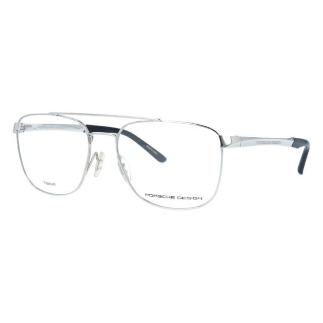 ポルシェデザイン メガネフレーム 伊達メガネ PORSCHE DESIGN P8370 B 56 スクエア ダブルブリッジ ユニセックス メンズ レディース 国内正規品_1