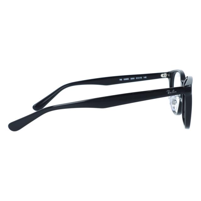 レイバン メガネフレーム 伊達 アジアンフィット/フルフィット/調整可能ノーズパッド/クリングス Ray-Ban RX5386D 2000 51 ウェリントン 男女兼用 国内正規品