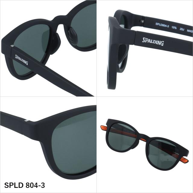 スポルディング サングラス 偏光 アジアンフィット（調整可能ノーズパッド） SPALDING SPLD 804 50 全3色 ウェリントン型 バネ丁番 男女兼用 メンズ レディース_6