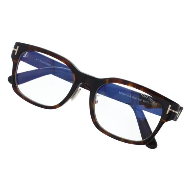 トムフォード メガネフレーム エコ 伊達 アジアンフィット 調整可能ノーズパッド クリングス TOM FORD ECO FT6021-D-B 052 55 （TF6021DB 052 55） スクエア トムフォード メガネフレーム エコ 伊達 アジアンフィット 調整可能