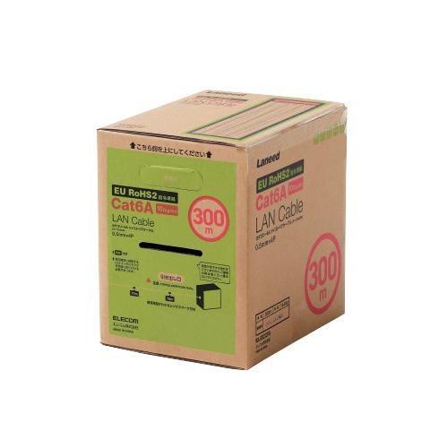 エレコム LANケーブル 300m 長尺 単線 CAT6A対応 ブルー LD-GPAL／BU300RS(1本)[情報家電　その他]