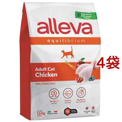 アレヴァエクイリブリアム 猫用チキン アダルト(1.5kg*4袋セット)[キャットフード(ドライフード)]