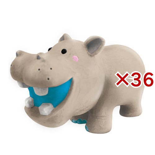 ラテックストイ I LOVEピーピーアクア カバエラ グレー(36セット)[犬のおもちゃ・しつけ]