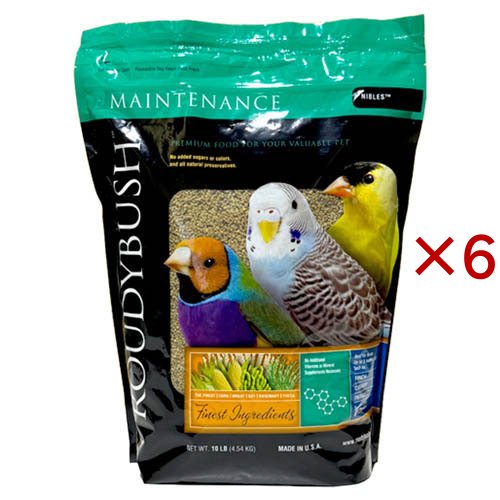 ラウディブッシュ デイリーメンテナンス ニブルズ(4.54kg×6セット)[鳥 フード]