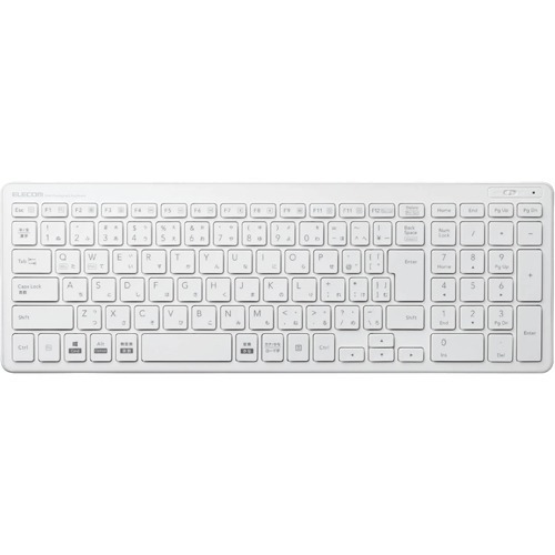 エレコム ワイヤレスキーボード 無線 パンタグラフ 薄型 コンパクト TK-FDP099TWH(1台)[情報家電　その他]