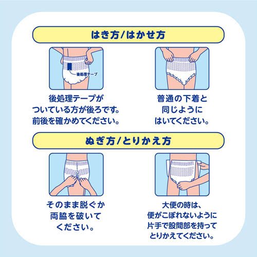 アテント 夜1枚安心パンツ L 男女共用 パッドなしでずっと快適(12枚入*6袋セット)[大人紙おむつ パンツ]_4