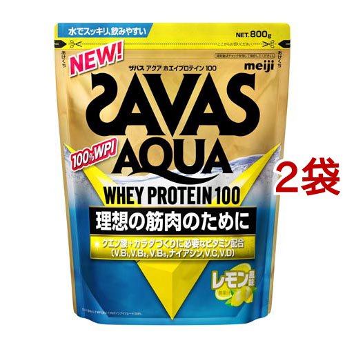 ザバス アクア ホエイプロテイン100 レモン風味(800g*2袋セット)[プロテイン その他]