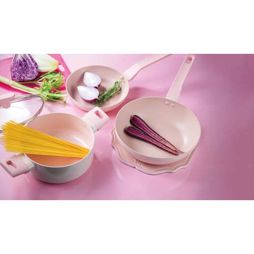 ローサ セラミック加工 IH対応 ガラス蓋付き 片手鍋 18cm HC-730(1枚)[鍋]_1