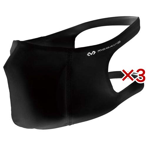 McDavid スポーツフェイスマスク L ブラック MA90170(3セット)[マスク その他]の通販は