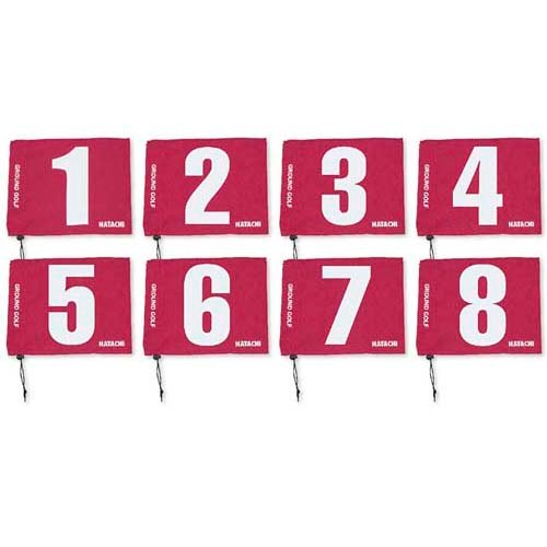 ハタチ グラウンドゴルフ グラウンド・ゴルフ用旗 8ホールセット BH5001S レッド(62)(1セット)[トレーニング用品 その他]