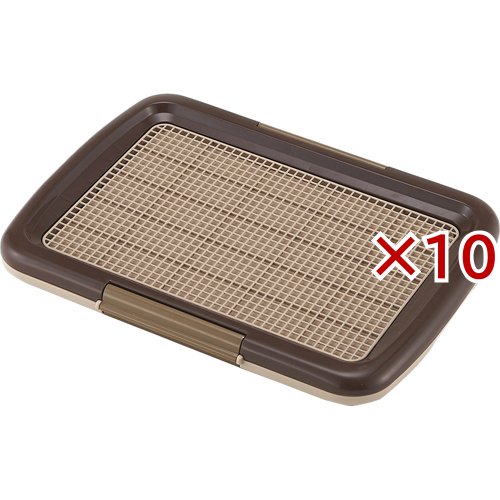 しつけるトレー メッシュプラス ブラウン S(10セット)[ペットシーツ・犬のトイレ用品]