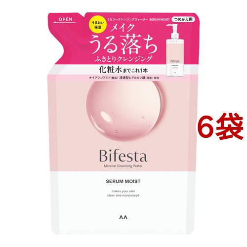 ビフェスタ ミセラークレンジングウォーター セラムモイスト つめかえ用(360ml*6袋セット)[クレンジング その他]