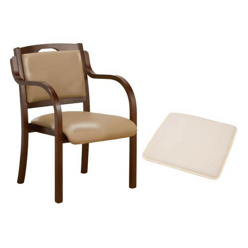 立ち座りサポートダイニングチェア ベージュ メッシュクッション付 0430211(1脚)[椅子]の通販は