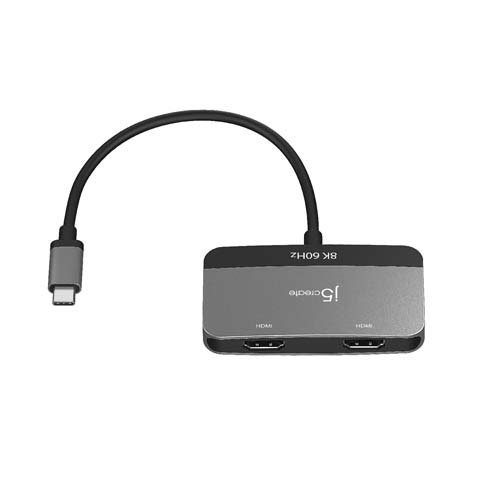 USB-C 8K MSTデュアルHDMIアダプター JCA465(1個)[情報家電　その他]_4