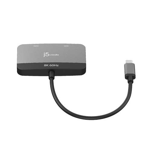 USB-C 8K MSTデュアルHDMIアダプター JCA465(1個)[情報家電　その他]_5