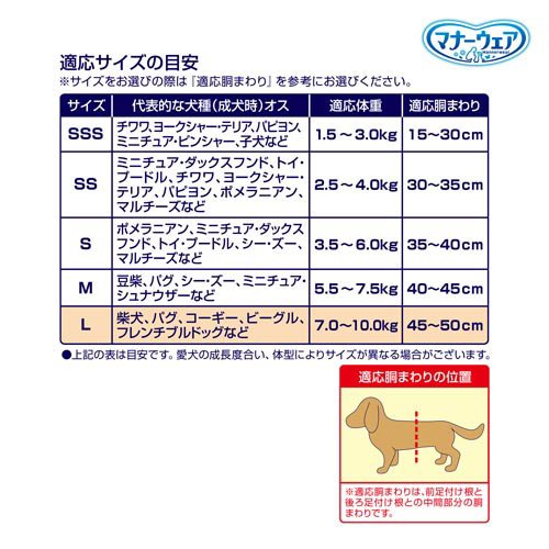 マナーウェア 長時間快適オムツ 男の子用 L 犬用(34枚入×16セット)[ペットシーツ・犬のトイレ用品]_5