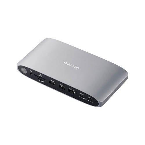 エレコム Type-C ドッキングステーション 13-in-1 ハブPD 85W出力 急速充電 シルバー(1個)[情報家電　その他]