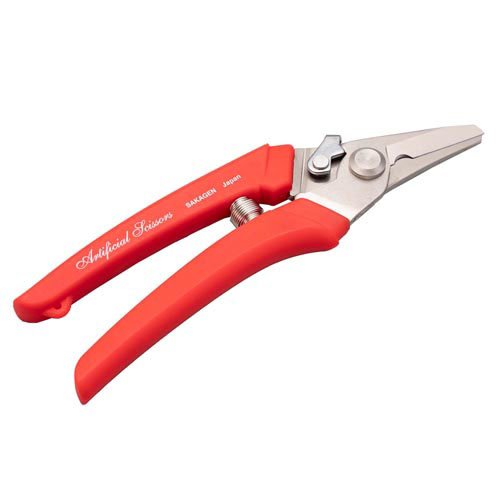 造花用鋏 アーティフィシャルシザー 無電解ニッケルメッキ レッド(1コ)[ガーデニングその他]の通販は 4,653円