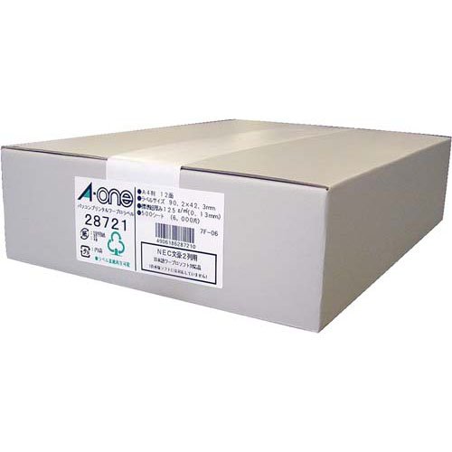 エーワン ラベルシール パソコン ワープロ NEC 文豪 12面 90.2×42.3mm 28721(500シート)[文房具 その他]