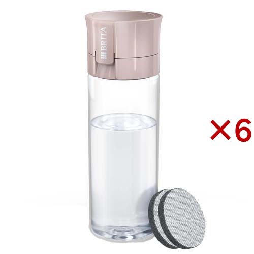 ブリタ ボトル型浄水器 モーヴローズ 容量600ml カートリッジ 2個付き(6セット)[浄水器 その他]