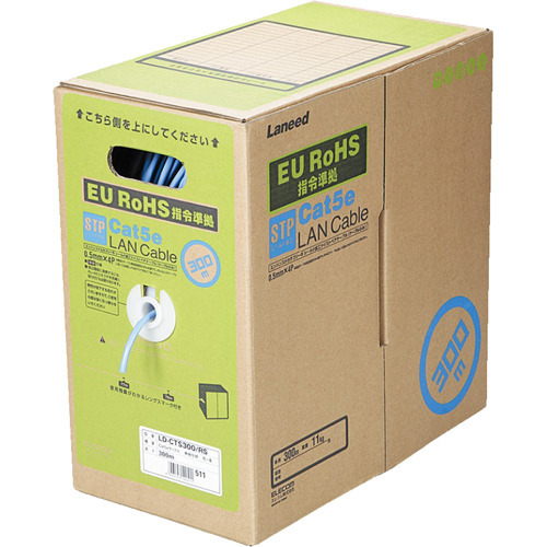 エレコム RoHS対応STPケーブル CAT5E 300m ブルー コネクタなし LD-CTS300／RS(1個)[情報家電　その他]の通販は 54,780円