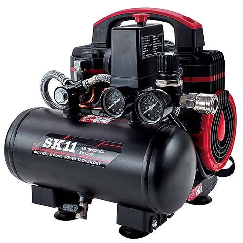SK11 オイルレスエアコンプレッサーSW-002 SW-L03MPF-01(1台)[生活用品 その他]