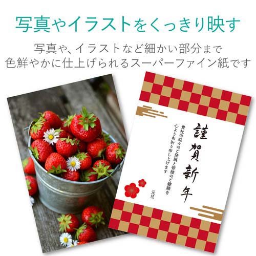 エレコム スーパーファイン紙 クラフト用 厚手 片面 A4 EJK-SACA450(50枚入*10個セット)[プリンター]_2
