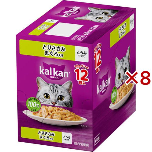 カルカン パウチ とりささみ まぐろ入り(12袋入×8セット(1袋60g))[キャットフード(ドライフード)]の通販は