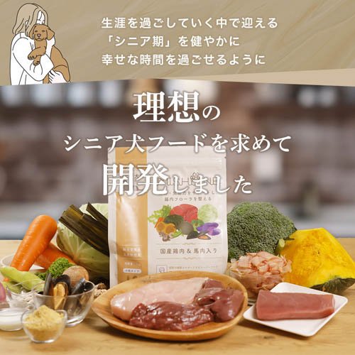 ミシュワン シニアドッグフード 国産鶏肉＆馬肉(1kg×2セット