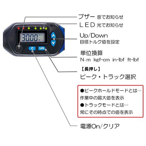 SK11 デジタルトルクレンチ SDT3-060 + ソケットセット SHS308M 9.5mm(3／8in) 52山(1セット)[工具]_4