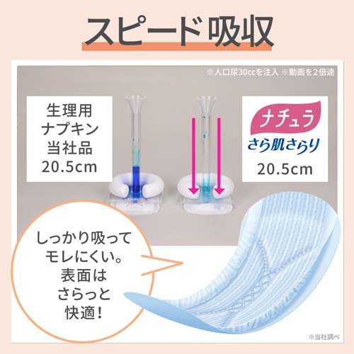 ナチュラさら肌さらりあんしん吸水ナプキン24cmロング30cc大容量