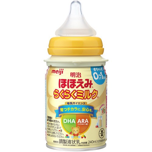 明治ほほえみ らくらくミルク 6缶セット アタッチメント付き(240ml*6缶