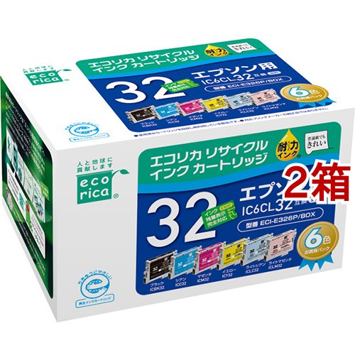 エコリカ エプソン 6色パック IC6CL32(2箱セット)[インク] 6,491円