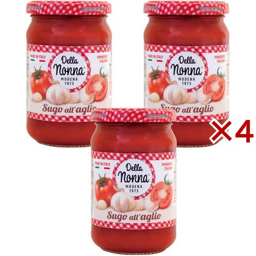 デラノンナ パスタソース トマト＆ガーリック(3本入×4セット(1本280g))[パスタソース]