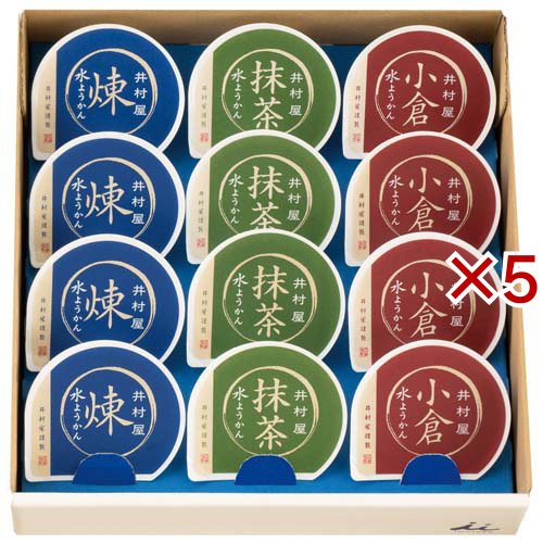 カップ水ようかん 煉・小倉・抹茶3種ギフト C-15(12個入×5セット)[和菓子]