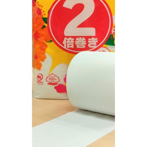 TANOSEE トイレットペーパーパルプブレンド ダブル 芯あり 40m 1セット(96ロール:8ロール×12パック) TANOSEE トイレットペーパーパルプブレンド ダブル 芯あり 40m 1セット