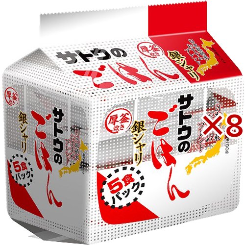 サトウのごはん 銀シャリ(5食入×8セット(1食あたり200g))[ライス・お粥]の通販は 5,674円