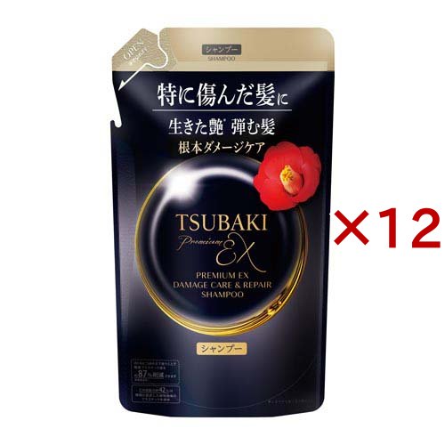 TSUBAKI プレミアムEX ダメージケア＆リペア シャンプー つめかえ用(300mL×12セット)[詰め替えシャンプー]の通販は 7,590円