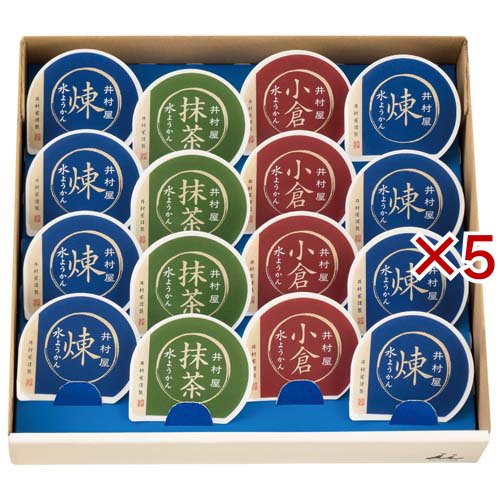 カップ水ようかん 煉・小倉・抹茶3種ギフト C-20(16個入×5セット)[和菓子]