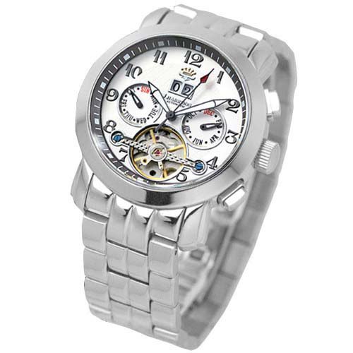 J.HARRISON 多機能付ビッグテンプ自動巻＆手巻き JH-008WW(1個)[生活用品 その他]