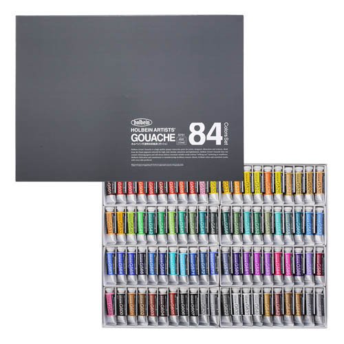 ホルベイン 不透明水彩絵具 ガッシュ 84色セット 3731(1個)[画材・製図用品]