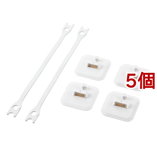 エレコム 耐震ゴムベルトストッパー 震度7対応 ホワイト(2セット入*5個セット)[生活用品 その他]