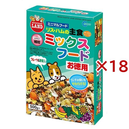 ミニマルフード リス・ハムの主食 ミックスフード(500g×18セット)[小動物のフード]