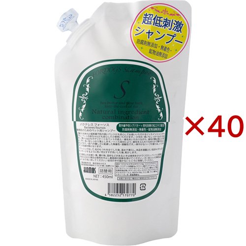 バクテレス ペット用シャンプー フォーソス Sサイズ 詰替用(450ml×40セット)[ペットの雑貨・ケアグッズ]