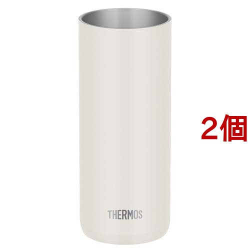 サーモス 真空断熱タンブラー 420ml JDW-420C STW ストーンホワイト(2個セット)[食器・カトラリー その他]