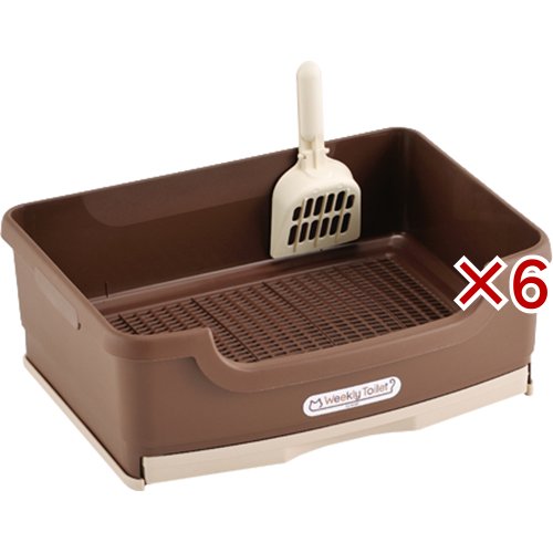 ウィークリートイレセット ブラウン(6セット)[猫砂・猫トイレ用品]
