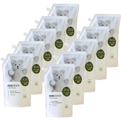 エコストア デリケート＆ウールウォッシュ ユーカリ リフィルパック(1L×10個入)[エコ洗剤・環境洗剤]