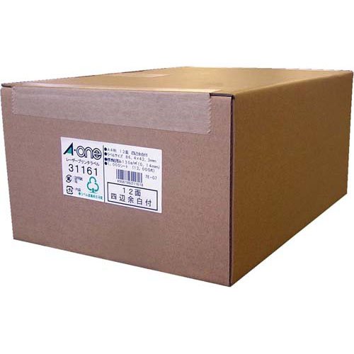 エーワン ラベルシール レーザー 12面 86.4×42.3mm 31161(1000シート)[文房具 その他]
