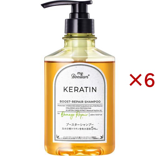 マイブースターズ ケラチン ブースター ダメージリペア シャンプー(400ml×6セット)[シャンプー その他]